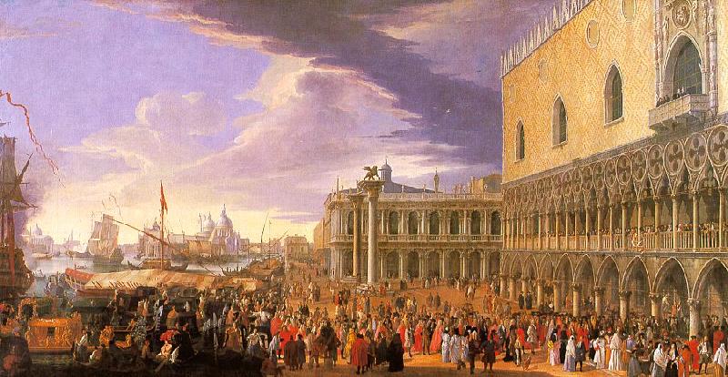 Luca Carlevaris Entry of the Earl of Manchester into the Doge's Palace china oil painting image